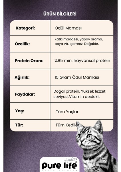 Plus 12'li Stick Kuzu Etli Kedi Ödül Çubukları 12X15 gr modelleri