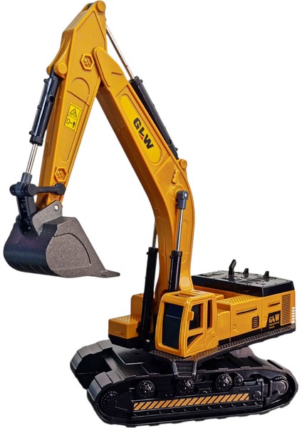 Büyük Boy Metal Kepçeli Paletli Kepçe Ekskavatör Oyuncak Iş Makinesi Makinası 28 Cm. modelleri