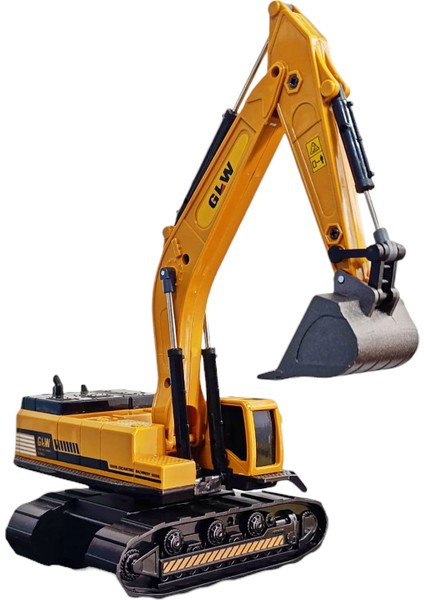 Büyük Boy Metal Kepçeli Paletli Kepçe Ekskavatör Oyuncak Iş Makinesi Makinası 28 Cm. fırsatları