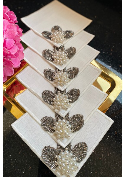 Sunum Peçete,kokteyl Peçete,kahve Yanı Sunum Peçete 6 Adet