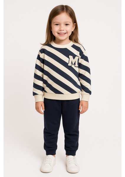 Wow Çocuk (W) Nakışlı Ikili Takım Lacivert - 6 Yaş