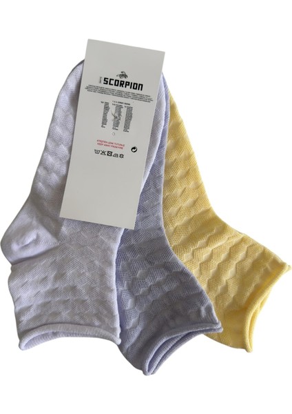 Kadın Desenli Kısa Konç Çorap 3’lü Set – Pamuklu, Nefes Alan, Renkli & Çoklu Varyant fiyatları