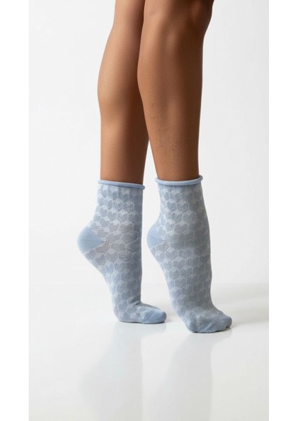 Kadın Desenli Kısa Konç Çorap 3’lü Set – Pamuklu, Nefes Alan, Renkli & Çoklu Varyant