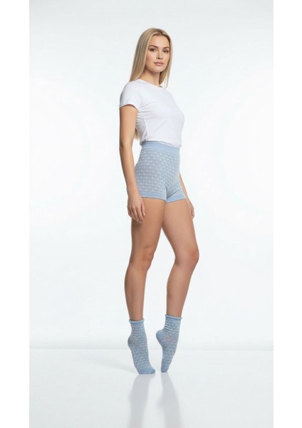 Kadın Desenli Kısa Konç Çorap 3’lü Set – Pamuklu, Nefes Alan, Renkli & Çoklu Varyant