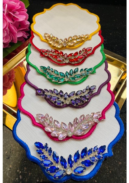 Sunum Peçete,kokteyl Peçete,lüks Taşlı Kahve Yanı Sunum Peçete 6 Adet fiyatları