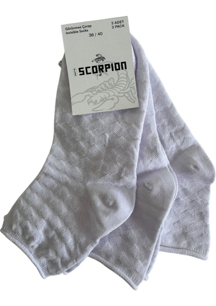 Kadın Desenli Kısa Konç Çorap 3’lü Set – Pamuklu, Nefes Alan, Renkli & Çoklu Varyant