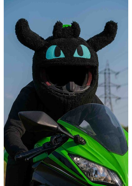 Peluş Motosiklet Kask Kılıfı Kask Süsü