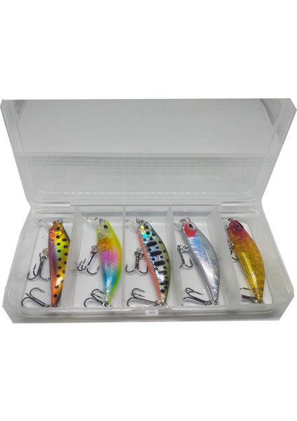 5 Adet Kutulu Lrf ve Spin Suni Rapala 5.8 cm 5.4 gr Balık Yem Seti fiyatları