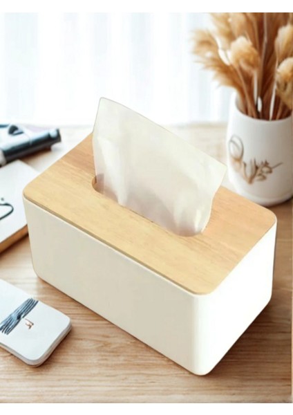 2'li Bambu Kapaklı Peçetelik Sunumluk Dekoratif Masaüstü Düzenleyici Peçete Kutusu fiyatları