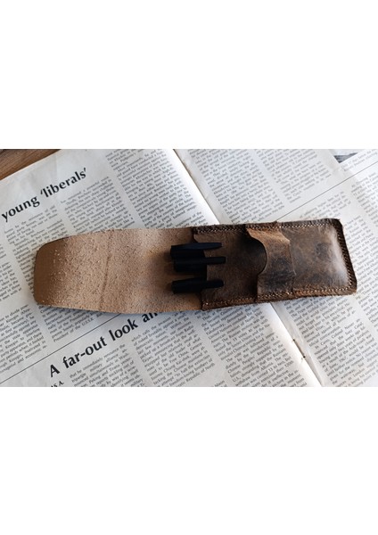 Gerçek Deri Özel Kalemleriniz Için Kalemlik ( 2*3 Kalem Için ) 27 cm \ 6 cm NLU88 fırsatları