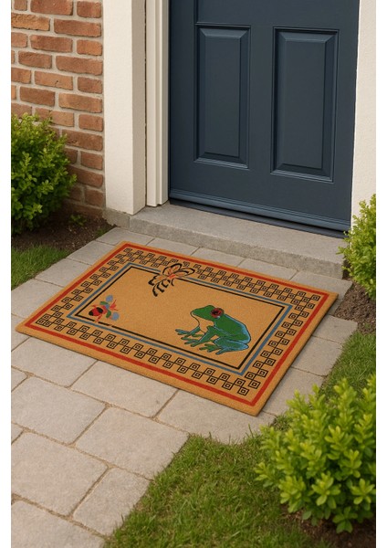 Velür Coco Dokulu Welcome Hoş Geldiniz Kapı Önü Dış Mekan Paspası 45X70CM 27YCM260101