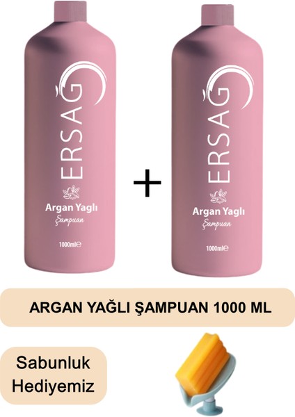 Argan Yağlı Şampuan (2 Adet) 1000 ml - Sabunluk Hediyemiz 208-11