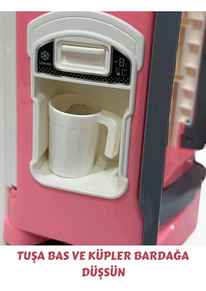 LED Işıklı Buhar Sprey Atan Açılabilir Çift Kapılı Buzdolabı 12 Parça Aksesuarlı Sesli Müzikli 26 cm fırsatları