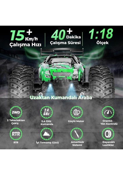 15 Km/h Hız Yapan Uzaktan Kumandalı Şarjlı Arazi Aracı Oyuncak Araba fiyatları