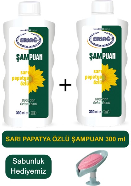 Sarı Papatya Özlü Şampuan (2ADET) 300 ml - Sabunluk Hediyemiz 319-13