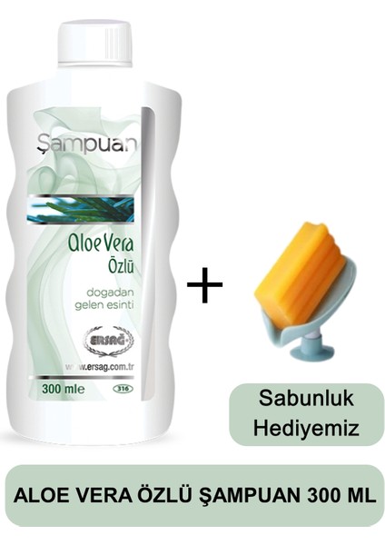 Aloe Vera Özlü Şampuan 300 ml - Sabunluk Hediyemiz 316-28