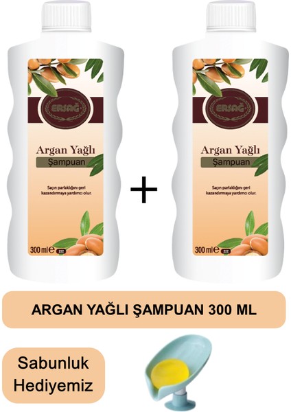 Argan Yağlı Şampuan ( 2ADET) 300 ml - Sabunluk Hediyemiz 222-19