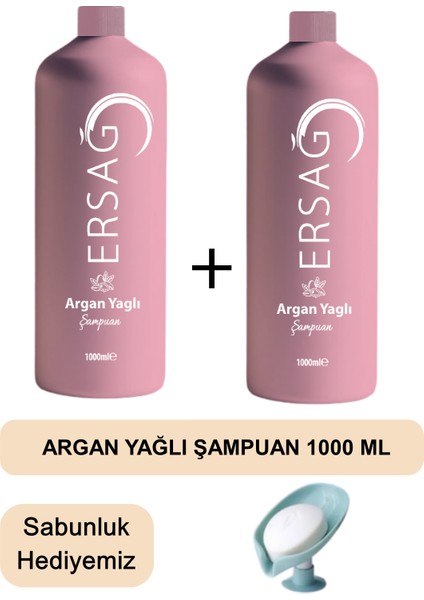 Argan Yağlı Şampuan (2 Adet) 1000 ml - Sabunluk Hediyemiz 208-13