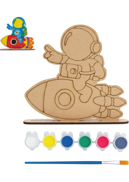 Eğitici Ahşap Uzay Temalı Tasarım Seti – Anaokulu Aktivitesi