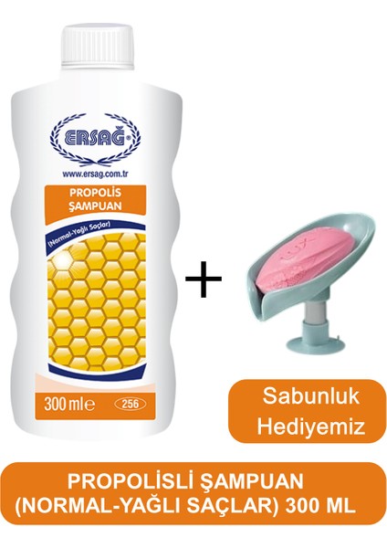 Propolisli Şampuan (Yağlı-Normal Saçlar) 300 ml - Sabunluk Hediyemiz 256-09