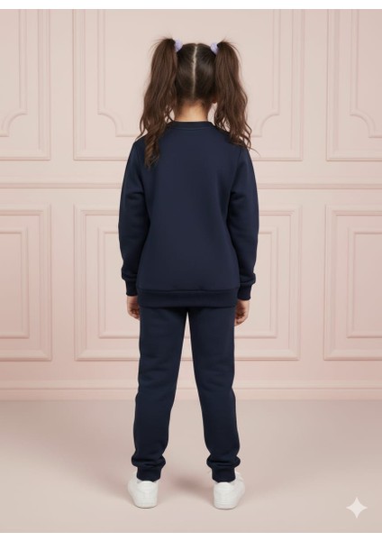 Kız Çocuk Baskılı Lacivet Rahat Eşofman Takımı fiyatları