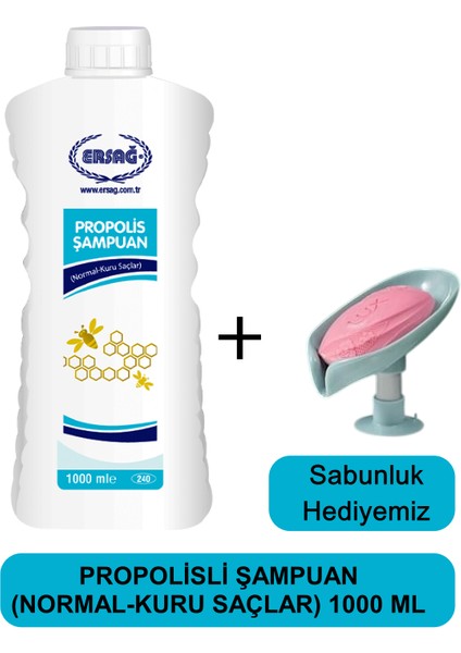 Propolisli Şampuan (Normal-Kuru Saçlar) 1000 ml - Sabunluk Hediyemiz 240-03