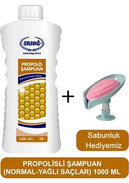 Propolisli Şampuan (Yağlı-Normal Saçlar) 1000 ml - Sabunluk Hediyemiz 239-01
