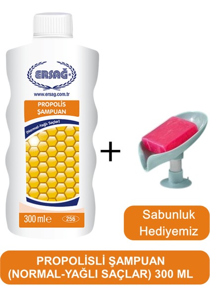 Propolisli Şampuan (Yağlı-Normal Saçlar) 300 ml - Sabunluk Hediyemiz 256-16