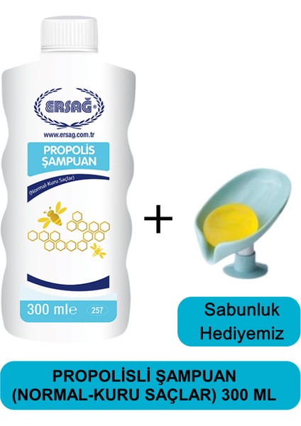 Propolisli Şampuan (Normal-Kuru Saçlar) 300 ml - Sabunluk Hediyemiz 257-14
