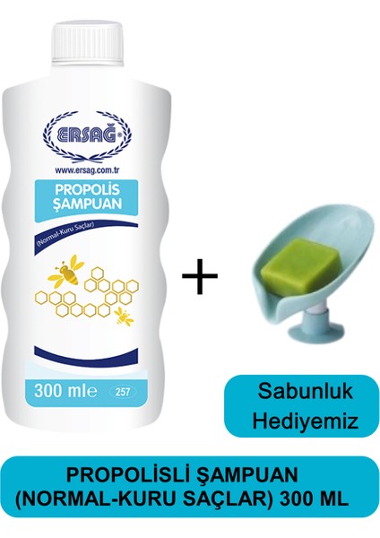 Propolisli Şampuan (Normal-Kuru Saçlar) 300 ml - Sabunluk Hediyemiz 257-16