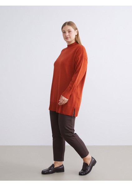 Yeni Sezon Dik Yaka Kadın Triko Tunik