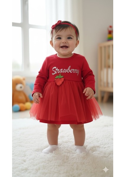 Kız Bebek Yılbaşı Noel Temalı Çilek Elbise fiyatları