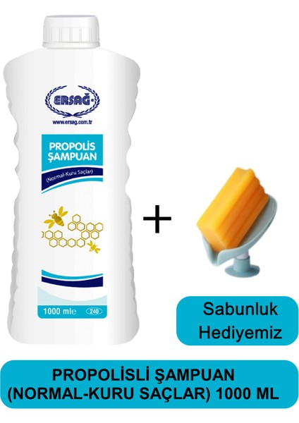Propolisli Şampuan (Normal-Kuru Saçlar) 1000 ml - Sabunluk Hediyemiz 240-04