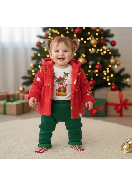 Kız Bebek Yılbaşı Noel Temalı 3lü Takım