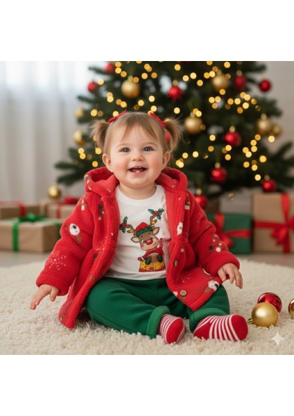 Kız Bebek Yılbaşı Noel Temalı 3lü Takım modelleri