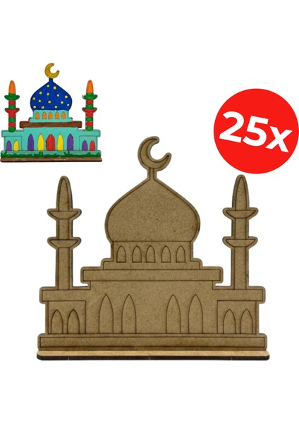 Çocuk Etkinlik Için Camii Maketi – Ahşap Ramazan Kiti