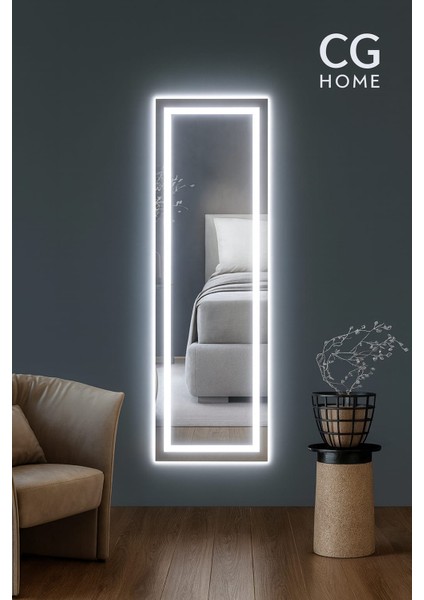 Biga Ledli Ayna, Dekoratif Ayna, LED Ayna, Salon Aynası, Konsol Aynası 144X36 cm