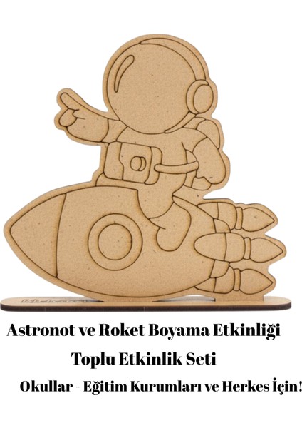 Çocuklar Için Ahşap Roket ve Astronot Kiti – Etkinlik Seti indirimleri