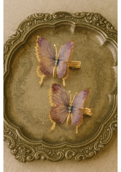 Benekli Oynar Kanatlı Kelebek Pens Toka fiyatları