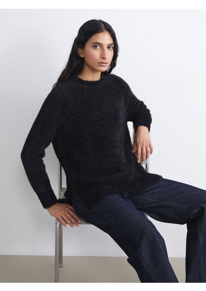 Peak Yeni Sezon Bisiklet Yaka Kadın Triko Tunik