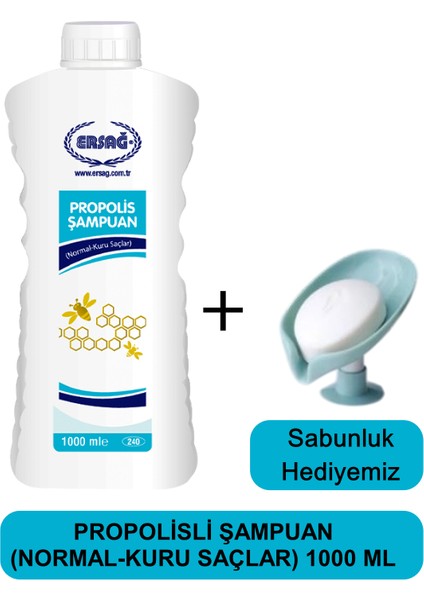 Propolisli Şampuan (Normal-Kuru Saçlar) 1000 ml - Sabunluk Hediyemiz 240-02
