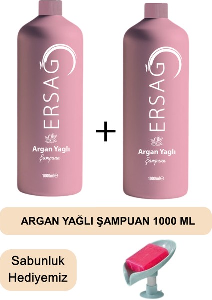 Argan Yağlı Şampuan (2 Adet) 1000 ml - Sabunluk Hediyemiz 208-14