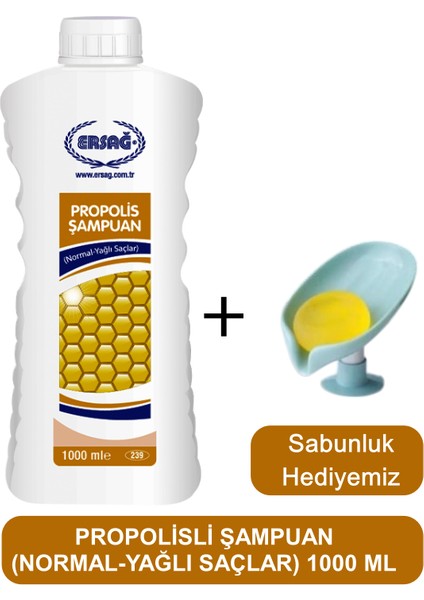 Propolisli Şampuan (Yağlı-Normal Saçlar) 1000 ml - Sabunluk Hediyemiz 239-04
