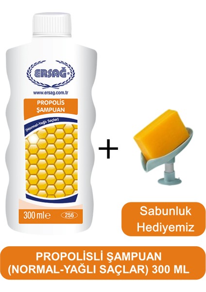 Propolisli Şampuan (Yağlı-Normal Saçlar) 300 ml - Sabunluk Hediyemiz 256-10