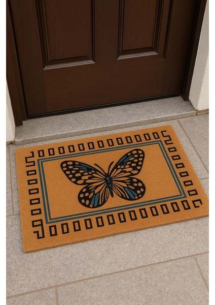 Velür Coco Dokulu Welcome Hoş Geldiniz Kapı Önü Dış Mekan Paspası 45X70CM 27YCM260102