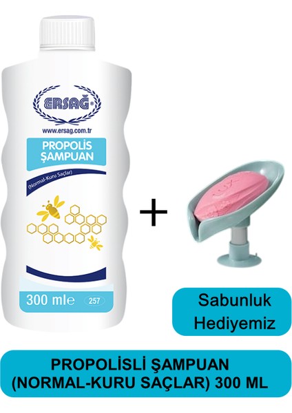 Propolisli Şampuan (Normal-Kuru Saçlar) 300 ml - Sabunluk Hediyemiz 257-09