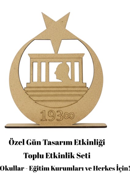 Anıtkabir ve Atatürk Ahşap Tasarım Kiti – Türk Bayrağı Etkinlik Seti indirimleri