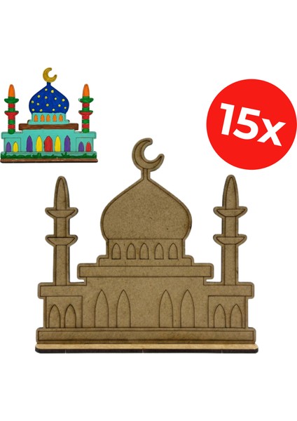 Ahşap Camii Boyama & Tasarım Kiti – Anaokulu Etkinlik Aracı