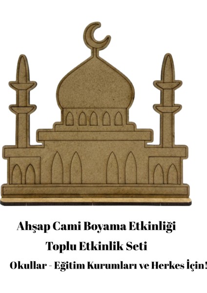 Ahşap Camii Boyama & Tasarım Kiti – Anaokulu Etkinlik Aracı fırsatları