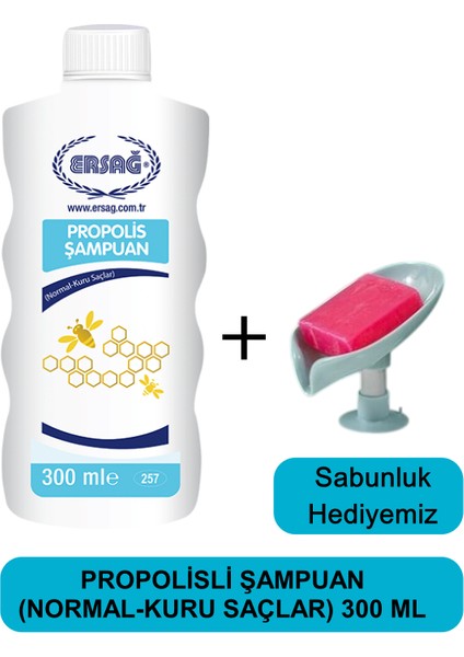 Propolisli Şampuan (Normal-Kuru Saçlar) 300 ml - Sabunluk Hediyemiz 257-10